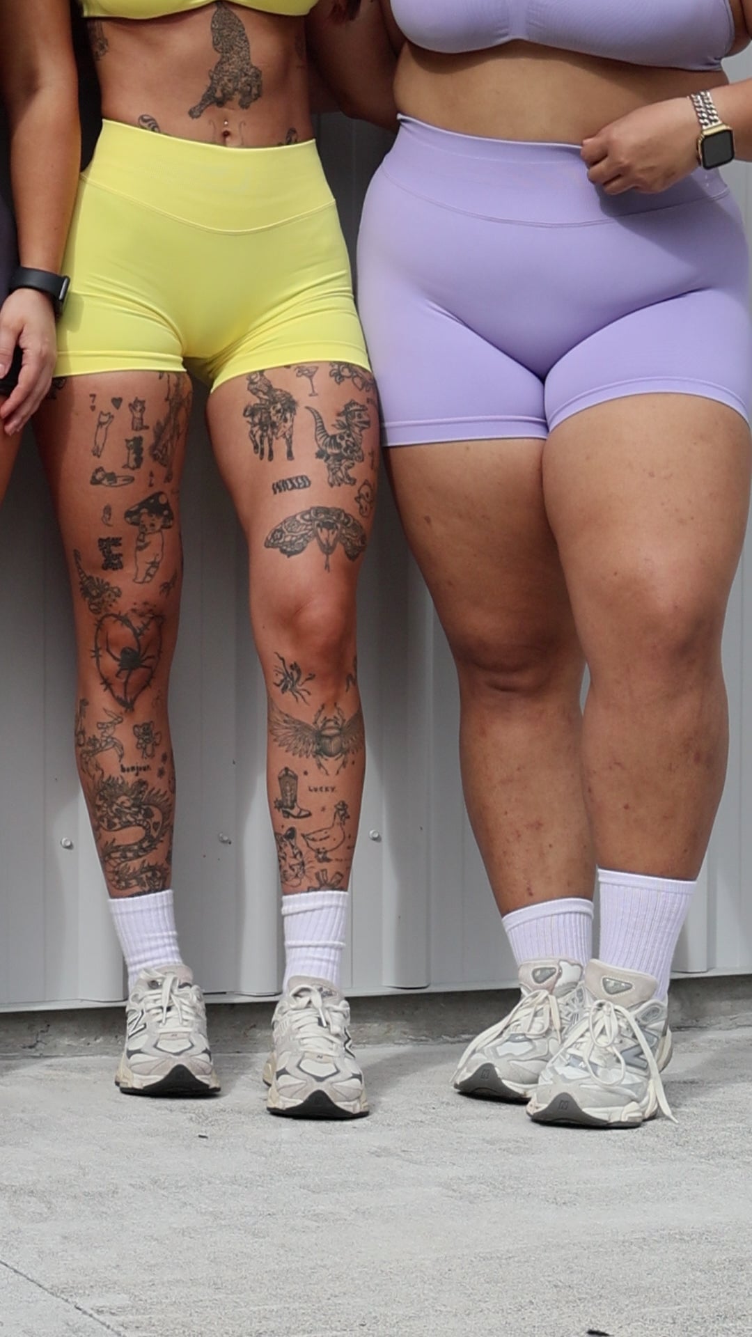 Header video featuring models in CNTOR the Label seamless activewear leggings, shorts, and sports bras, demonstrating movement, confidence, and style.
